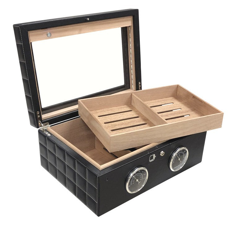 LemansGT 120-Count Biometric Fingerprint Humidor with LED Lighting
