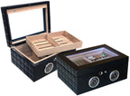 LemansGT 120-Count Biometric Fingerprint Humidor with LED Lighting