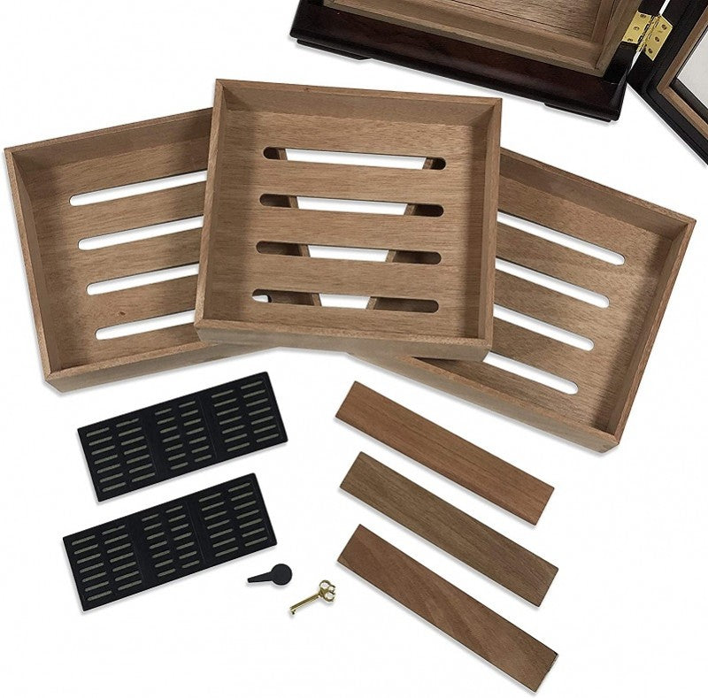 Prestige Import Group Milano Cigar Display Dark Mahogany Countertop Humidor