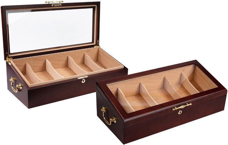 Prestige Import Group Modena 125-Count Dark Cherry Countertop Humidor Display