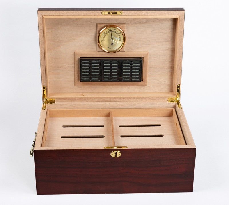 Monte Carlo 120-Count Cherry Desktop Humidor with Spanish Cedar