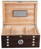 Prestige Import Group Montgomery 150-Cigar Lacquered Desktop Humidor with Tray