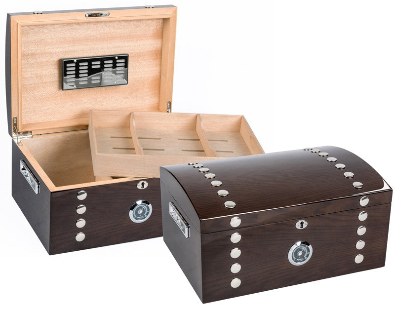Prestige Import Group Montgomery 150-Cigar Lacquered Desktop Humidor with Tray