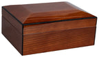 Napoli Walnut Burl Desktop Humidor with 75-Cigar High-Gloss Dome
