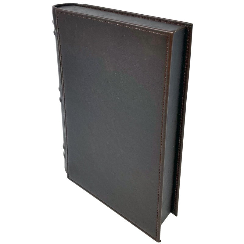 Novelist Brown Leather Book Travel Humidor with Tray, Hygrometer, Cutter