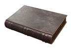 Novelist Brown Leather Book Travel Humidor with Tray, Hygrometer, Cutter