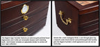 Regent Mahogany Glass-Top Desktop Humidor with 3 Drawers