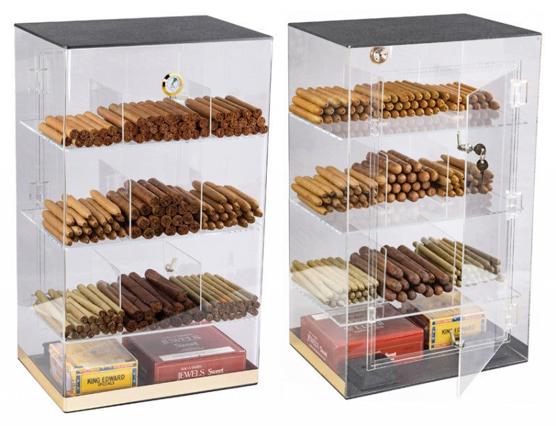 Prestige Import Group Roosevelt Acrylic Counter Humidor 250-Cigar Display