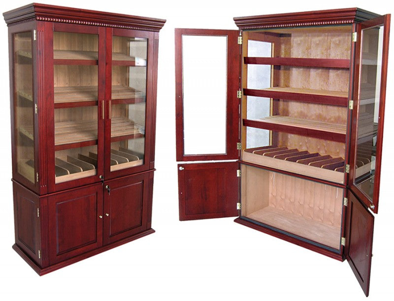 Prestige Import Group Saint Regis Cherry Cabinet Humidor Glass Doors