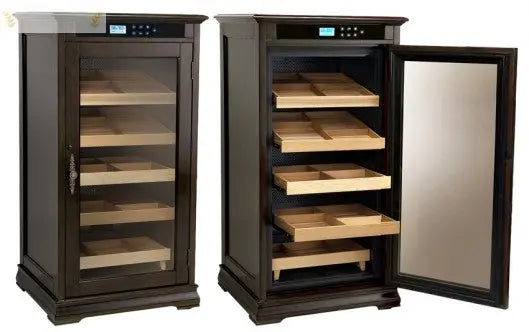 Prestige Import Group Redford Electronic Cabinet Cigar Humidor Dark Cherry