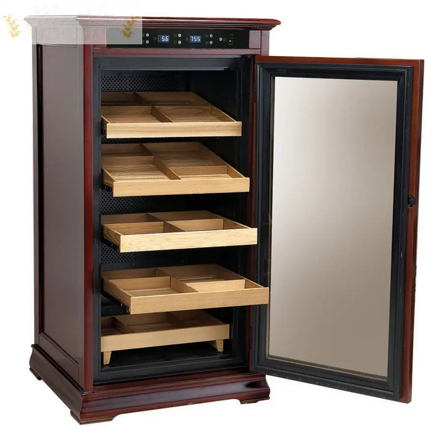 Prestige Import Group Redford Electronic Cabinet Cigar Humidor Dark Cherry