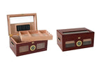 Valencia Digital Desktop Humidor 120 Cigar Golden Cherry Finish