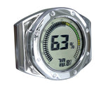 Prestige Import Group Watch Style Digital Hygrometer Polished Silver Bezel