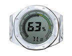 Prestige Import Group Watch Style Digital Hygrometer Polished Silver Bezel