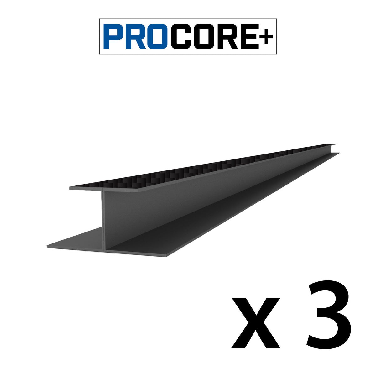 Proslat 8 ft. PROCORE + PVC H-Trim Pack - 3 Pack - Trims