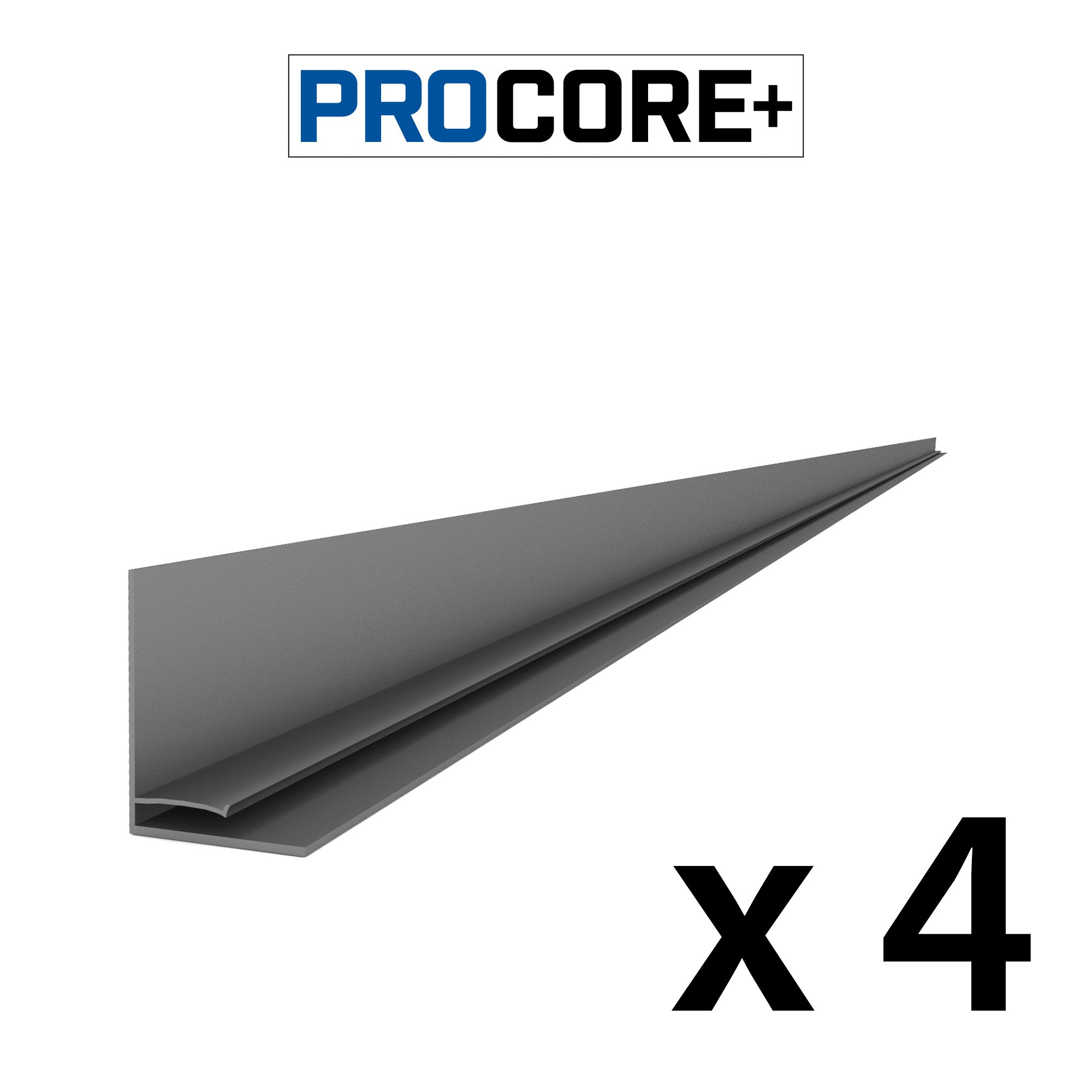 Proslat 8 ft. PROCORE + PVC Top Trim Pack - 4 Pack - L Trims