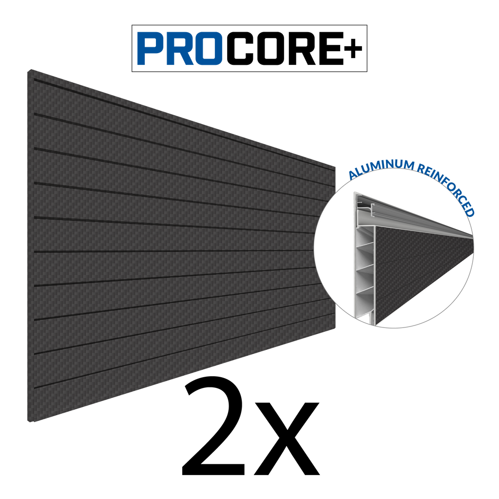 Proslat 8 ft. x 4 ft. PROCORE + Carbon Fiber PVC Slatwall
