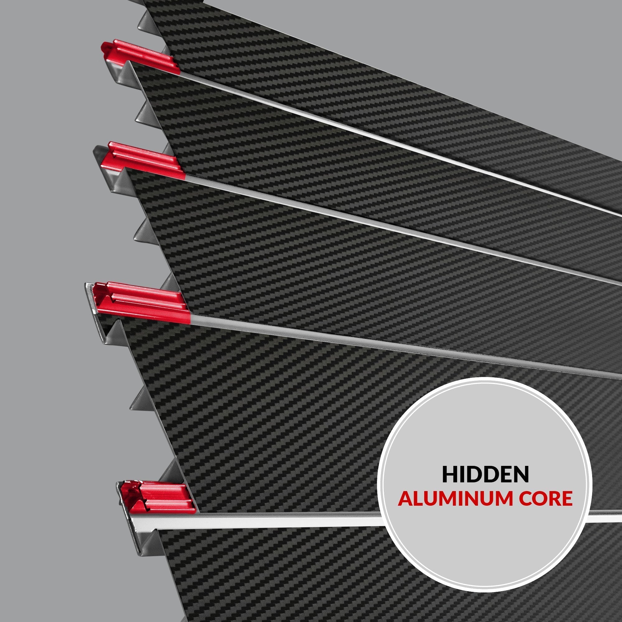Proslat 8 ft. x 4 ft. PROCORE + Carbon fiber PVC Slatwall