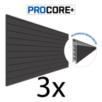 Proslat 8 ft. x 4 ft. PROCORE + Carbon Fiber PVC Slatwall