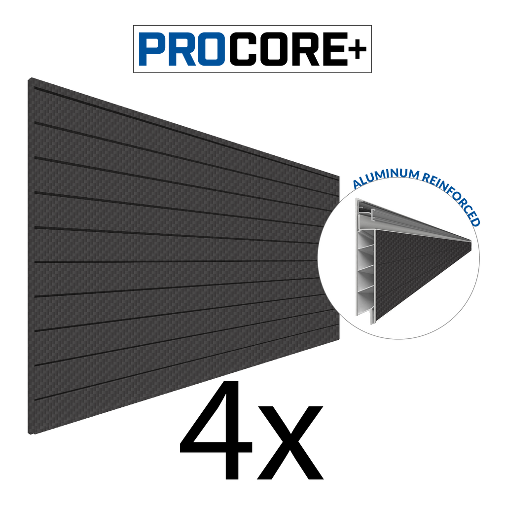 Proslat 8 ft. x 4 ft. PROCORE + Carbon Fiber PVC Slatwall
