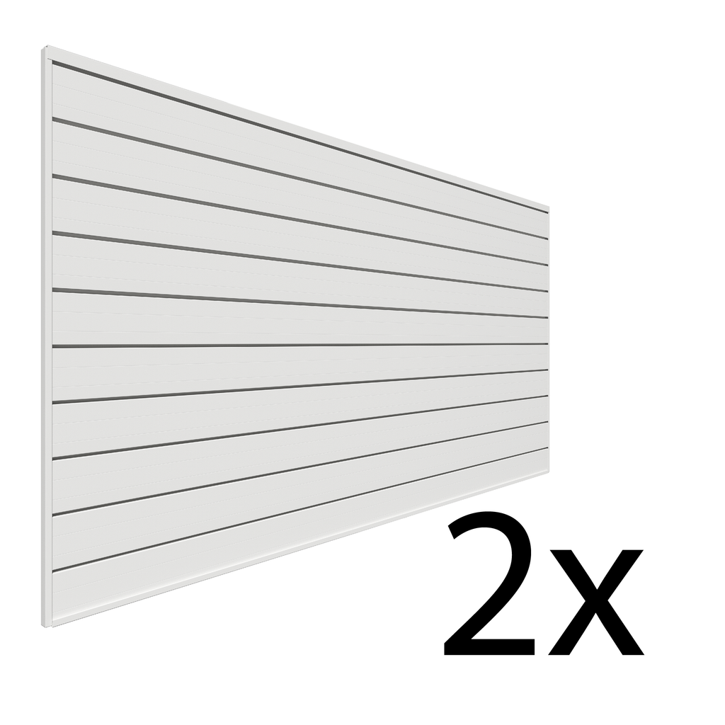 Proslat 8 ft. x 4 ft. PVC Slatwall - 2 pack 64 sq ft