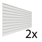 Proslat 8 ft. x 4 ft. PVC Slatwall - 2 pack 64 sq ft