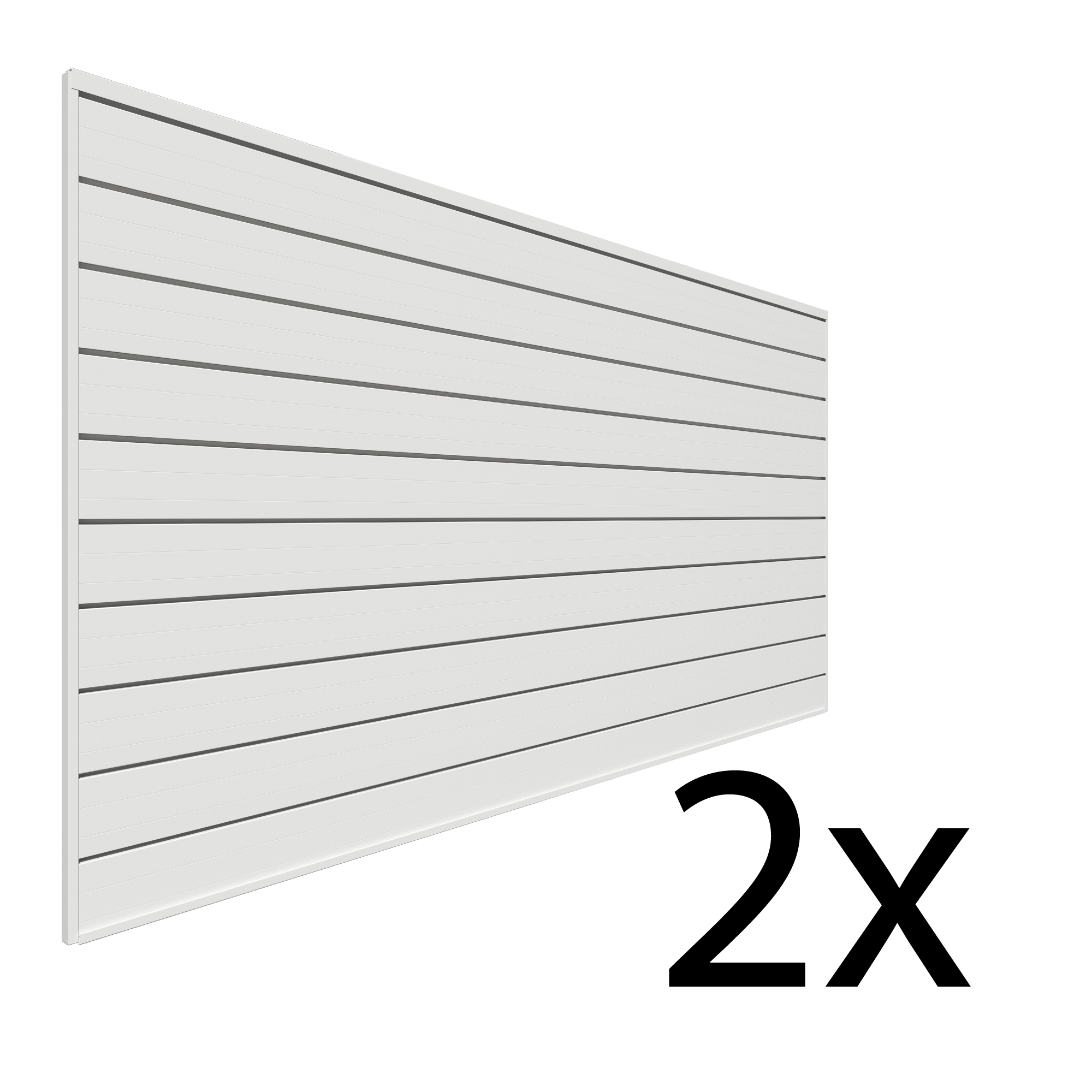 Proslat 8 ft. x 4 ft. PVC Slatwall - 2 pack 64 sq ft