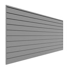 Proslat 8 ft. x 4 ft. PVC Slatwall - Light Gray - Slatwall