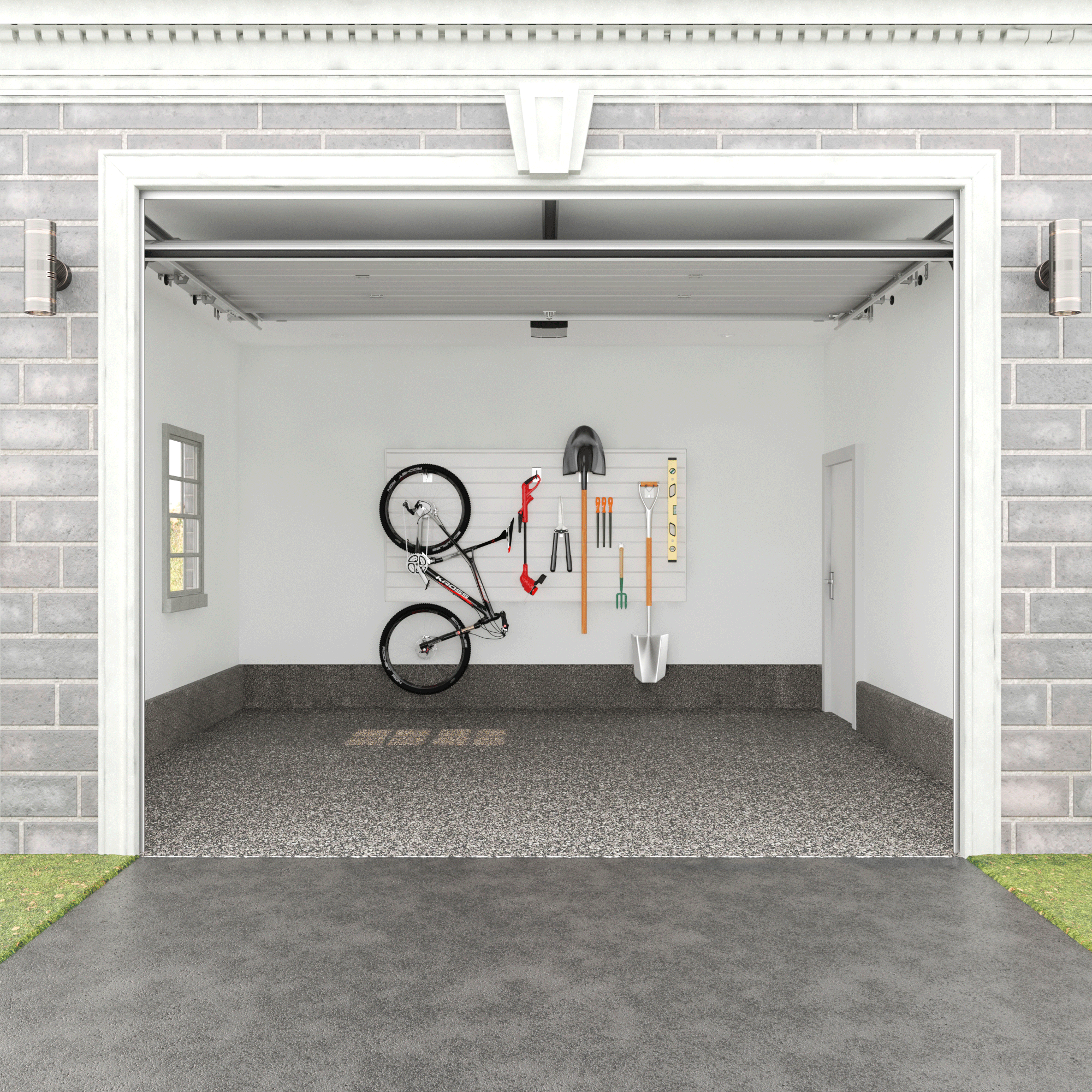 Proslat 8’ x 4’ PVC Wall Slatwall Mini Bundle - Charcoal