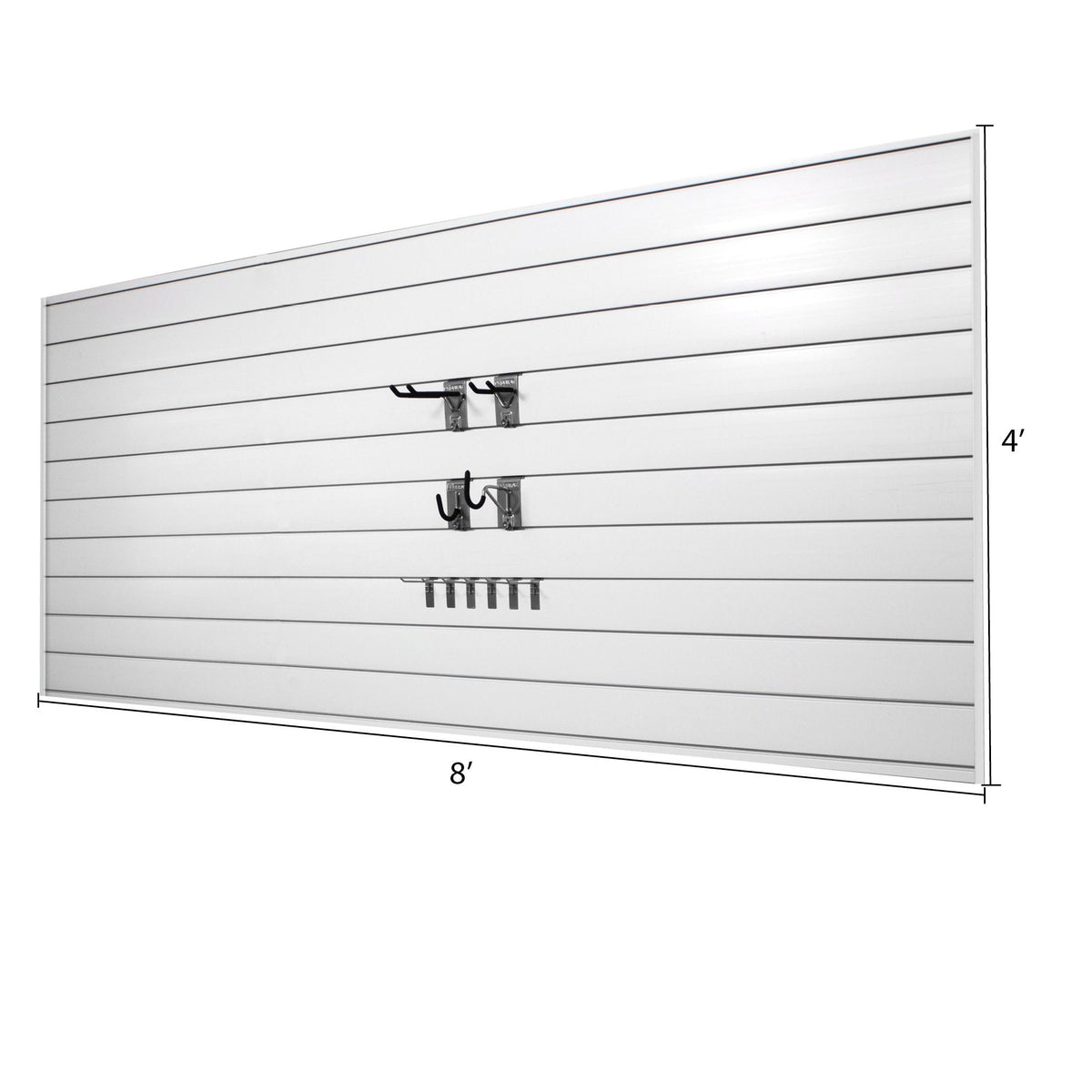 Proslat 8’ x 4’ PVC Wall Slatwall Mini Bundle - Charcoal
