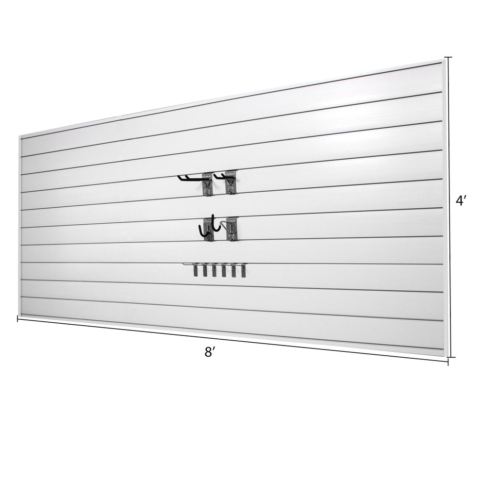 Proslat 8’ x 4’ PVC Wall Slatwall Mini Bundle (Different