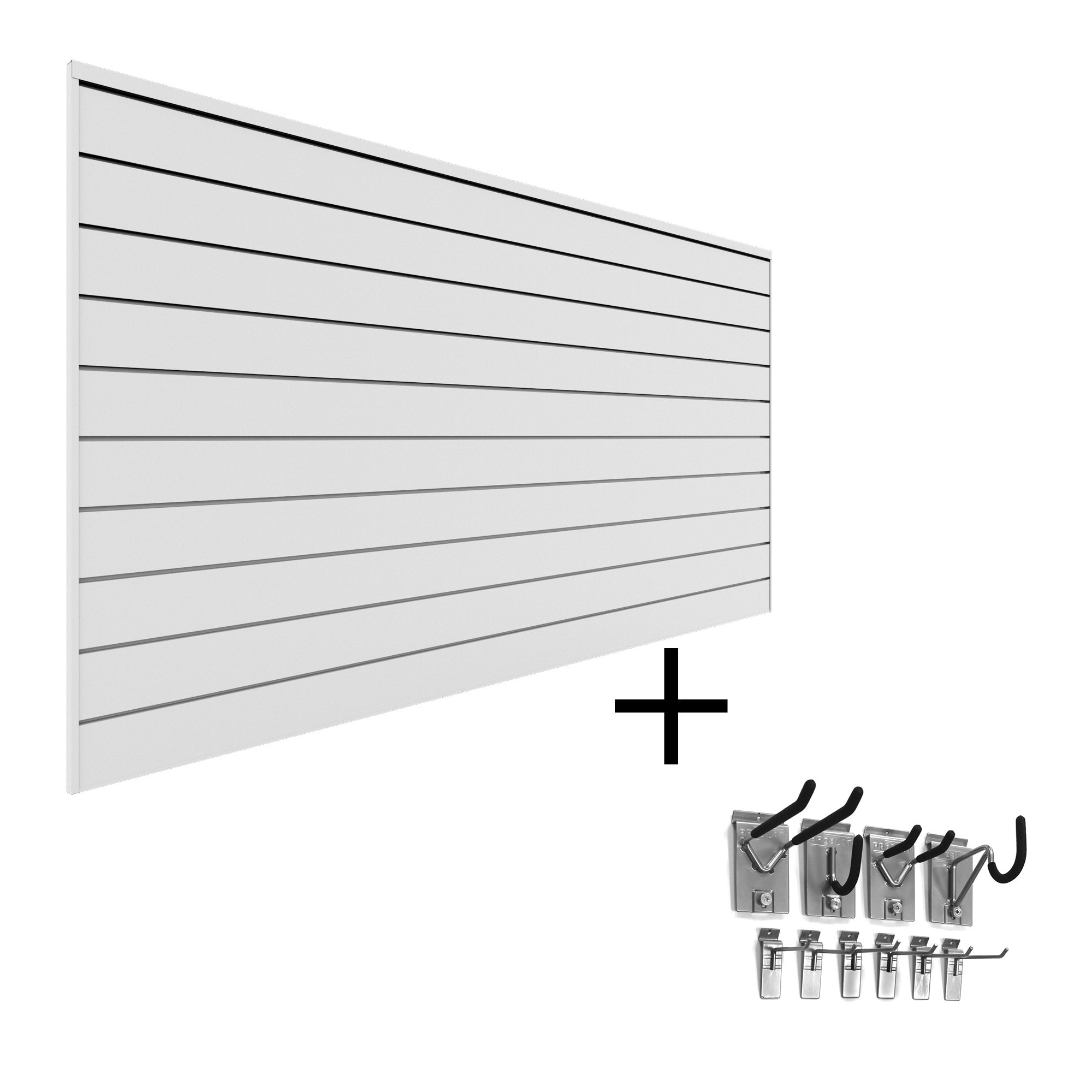 Proslat 8’ x 4’ PVC Wall Slatwall Mini Bundle (Different