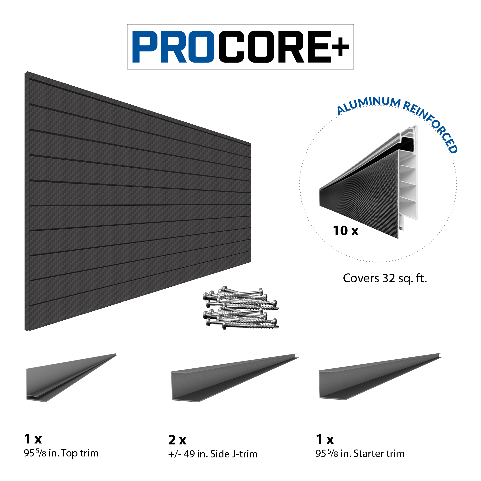 Proslat PROCORE + Carbon Fiber Slatwall Mini Bundle