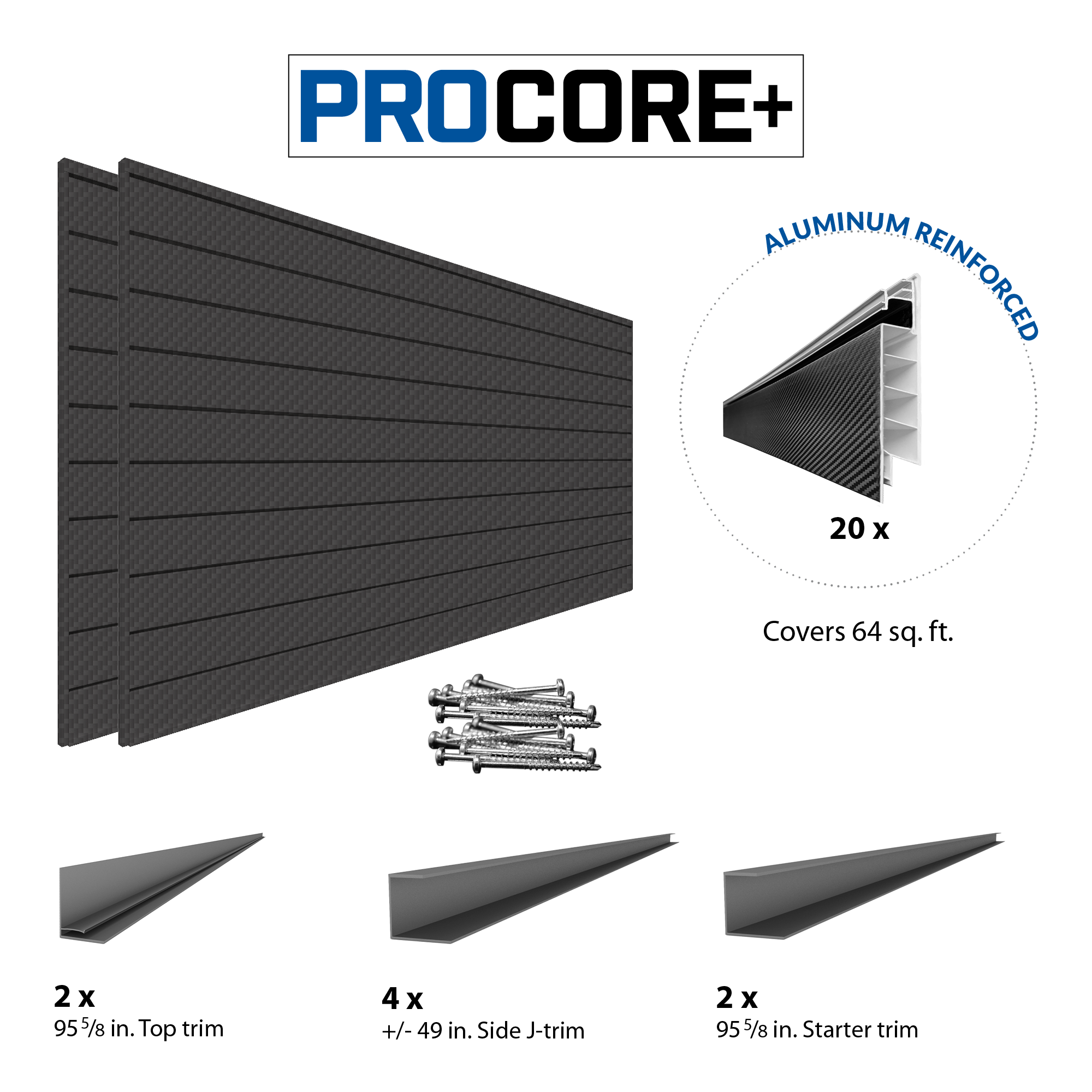 Proslat PROCORE + Carbon Fiber Slatwall Ultimate Bundle