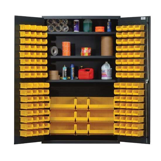 Quantum 48’’ Wide All-Welded Bin Cabinet w/ 137 bins