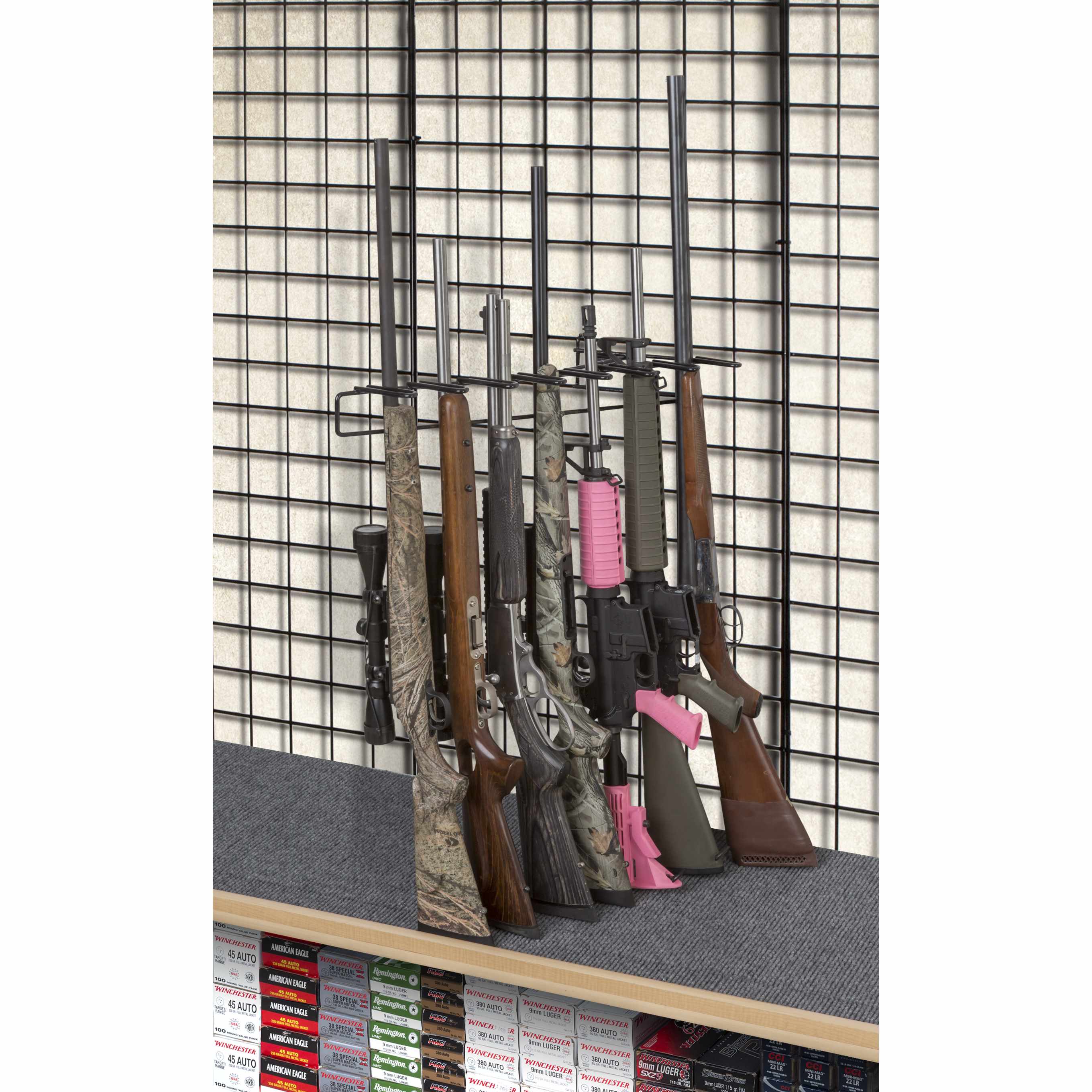 1’ 7 Rifle Leans Left Display Grid Wall (SKU: 6264)