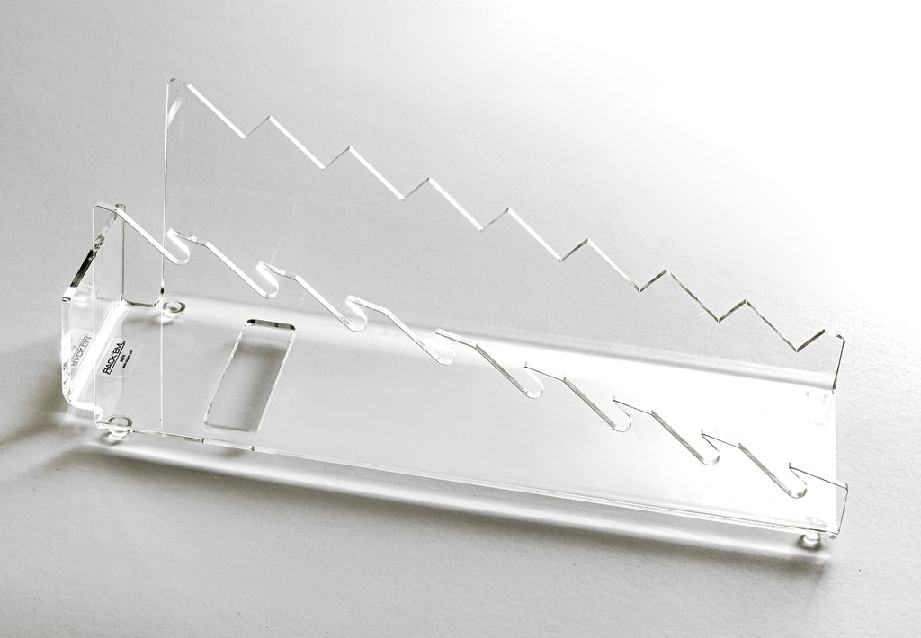 8 Knife Waterfall Display, Portable w/ pullout lip & hole for fingers. (SKU: 6474)