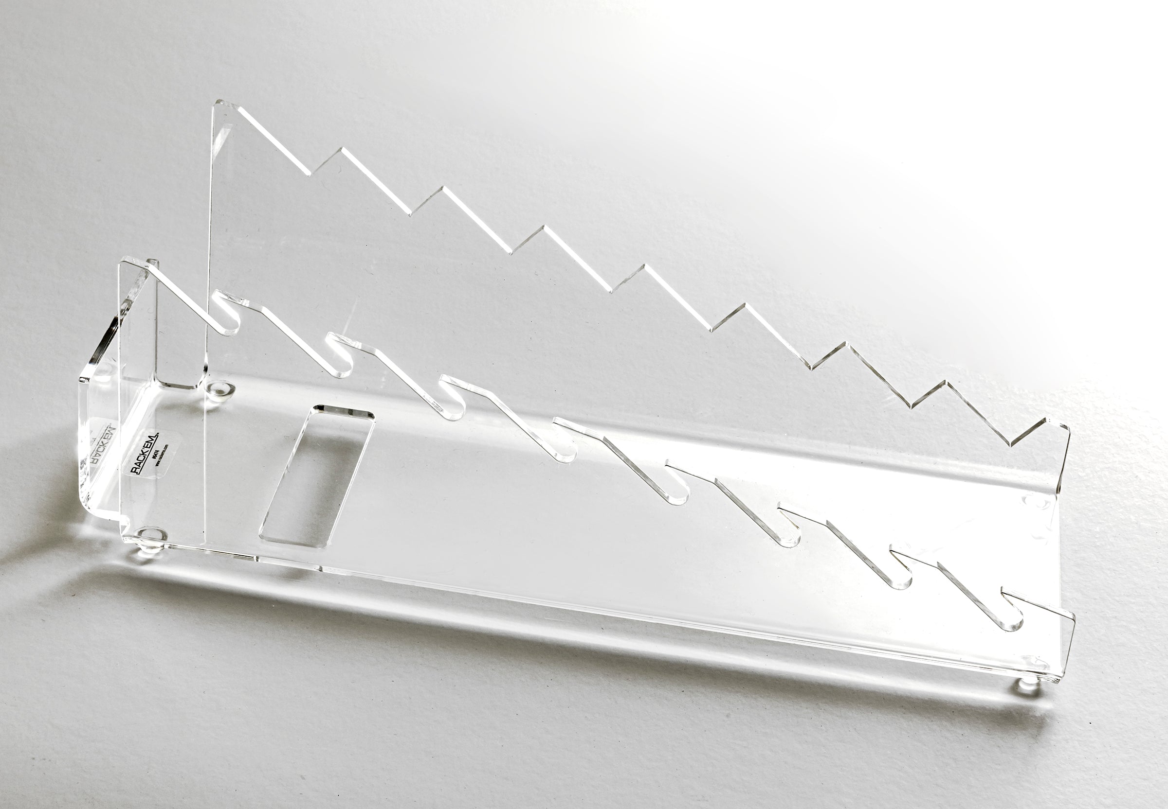 8 Knife Waterfall Display, Portable w/ pullout lip & hole for fingers. (SKU: 6474)