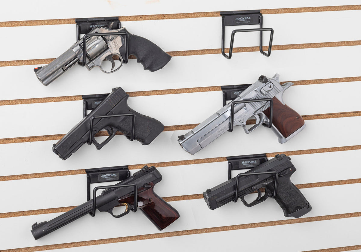 Full Size-Plus Pistol/Rifle Display (1 Pc) – Slat Wall (SKU: 6189)