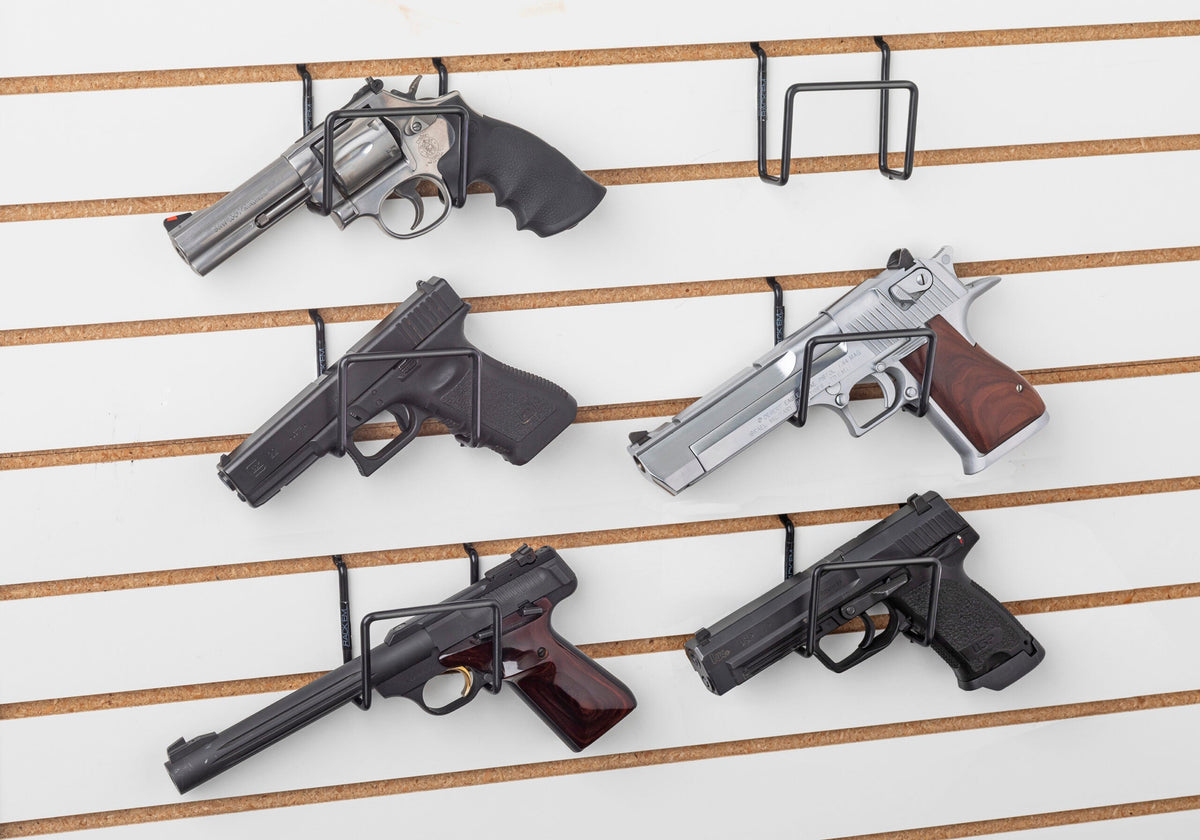 Full Size-Plus Pistol/Rifle Display (1 Pc) – Slat Wall/Peg Board (SKU: 6149)