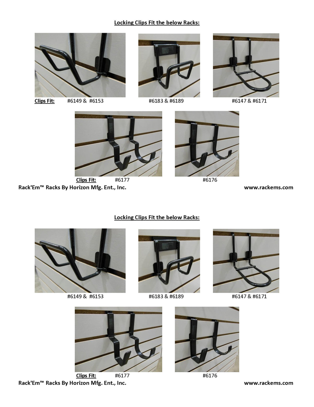 1.5" "Off the Wall" Slat Wall Rifle Display Straps 2 pc. set (SKU: 6177)