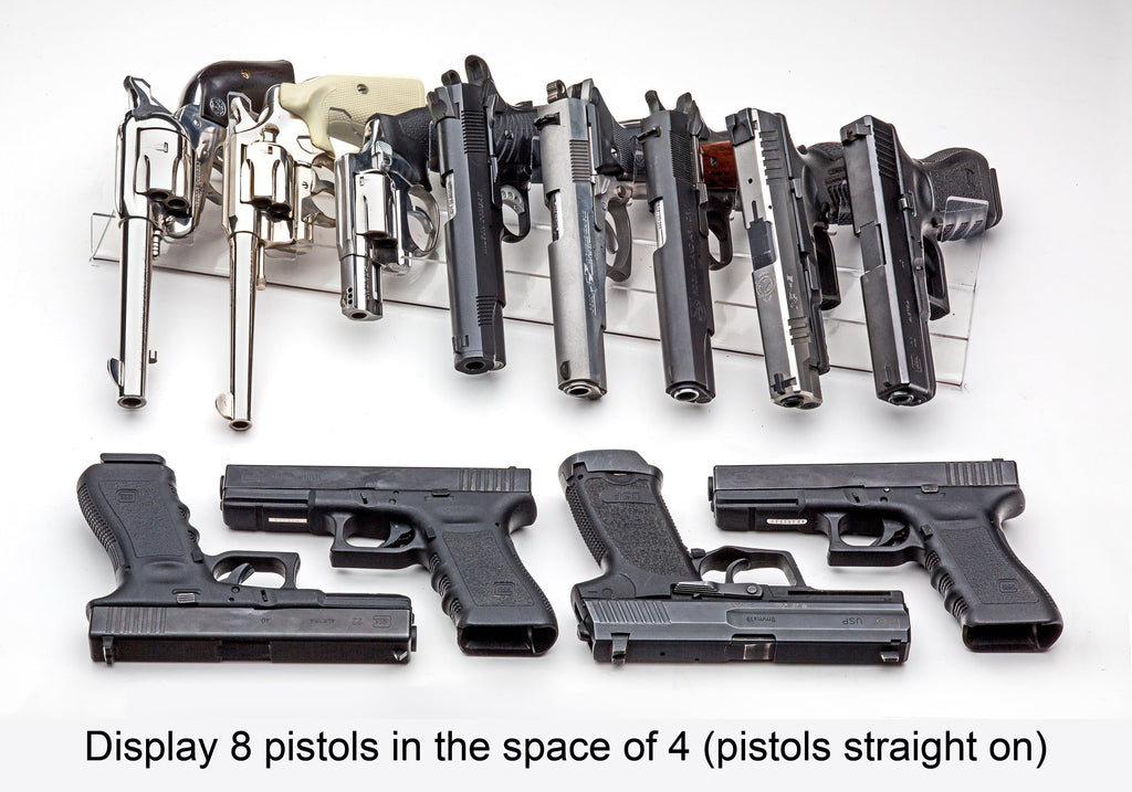 "Straight" Std. 8 Pistol "Extra" High Density Clear Display 23 " long (SKU: 6455)