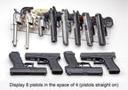"Straight" Std. 8 Pistol "Extra" High Density Clear Display 23 " long (SKU: 6455)