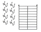 Half Door Bottom Mount 8 Pistol Rack (SKU: 6032)