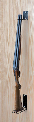Vertical Rifle Display - Holds 1 rifle Perpendicular against the wall, Mount Anywhere, 2pcs/set (SKU: 6157)