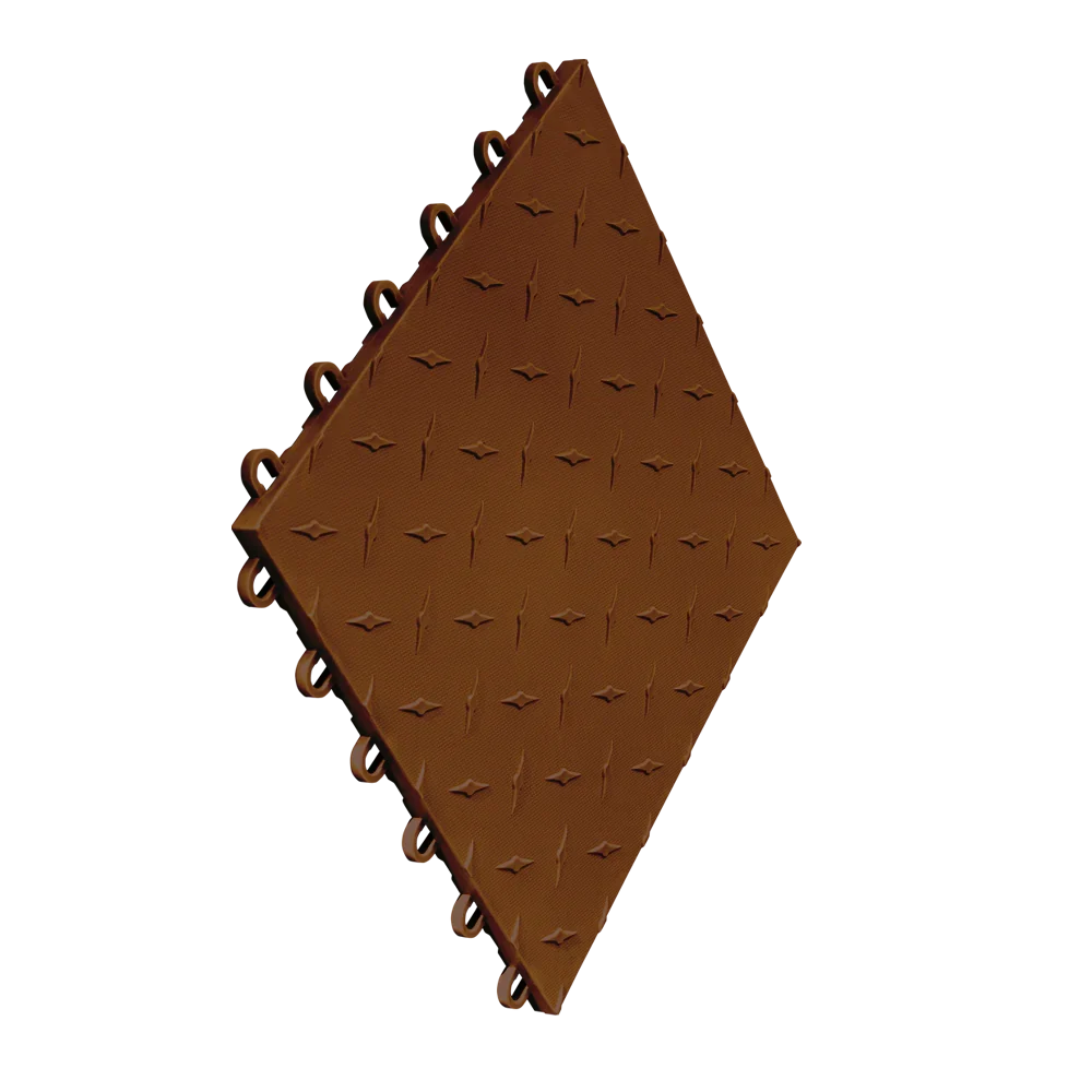 Swisstrax Diamondtrax Home 1ft x 1ft Chocolate Brown Garage