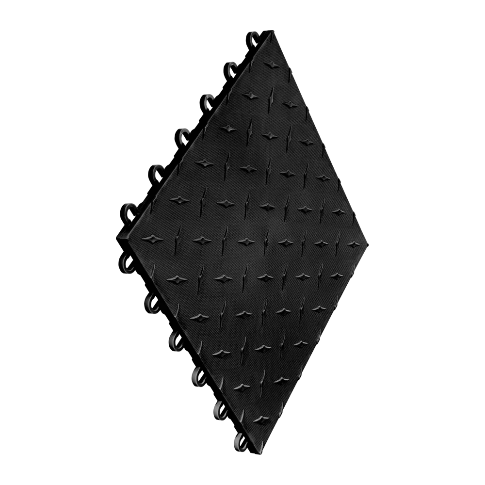 Swisstrax Diamondtrax Home 1ft x 1ft Jet Black Garage Floor
