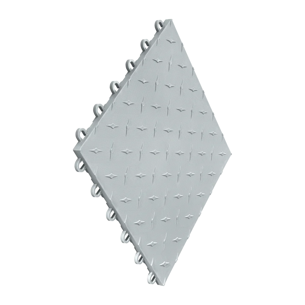 Swisstrax Diamondtrax Home 1ft x 1ft Pearl Silver Garage