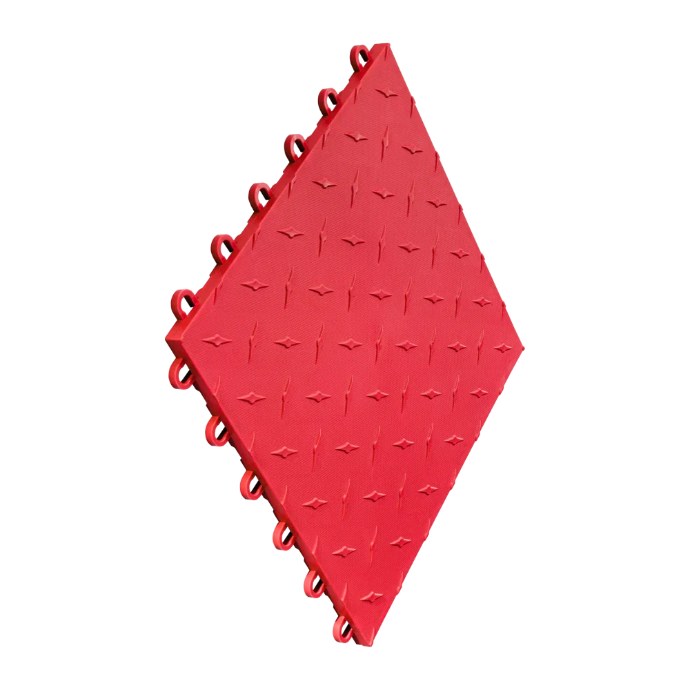 Swisstrax Diamondtrax Home 1ft x 1ft Racing Red Garage