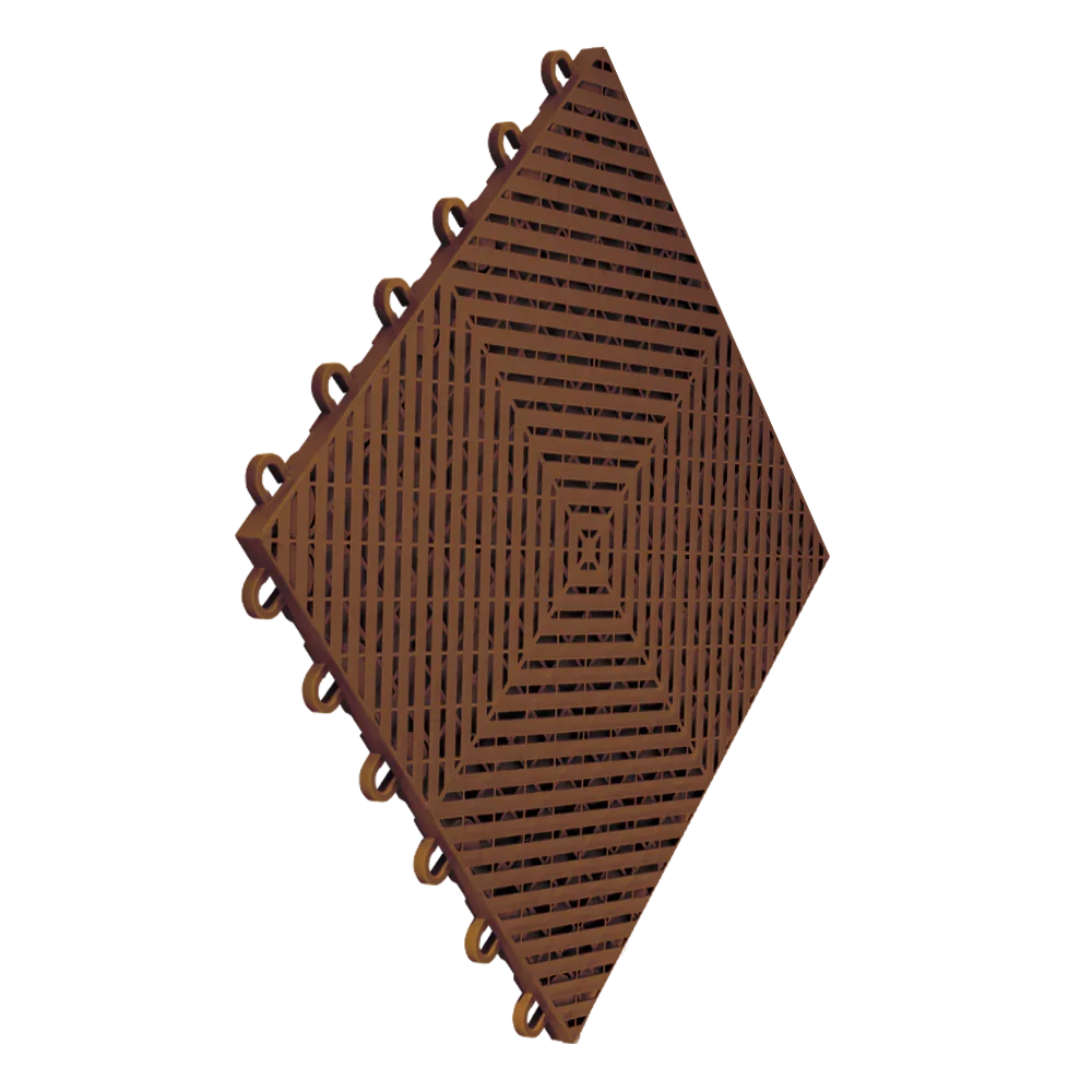 Swisstrax Ribtrax Smooth Home 1ft x 1ft Chocolate Brown